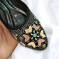 Elegant Black Synthetic Leather Printed Bellies For Women-thumb3