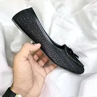 Royal Black Designer Shiny Pattern Jutti Bellie Like Formal Shoes-thumb4