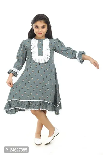 Fabulous Cotton Fit And Flare Dress For Girls-thumb0