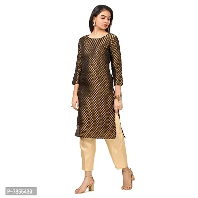 Emeris Women's Chanderi Kurta With Pant-thumb3