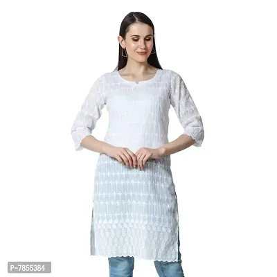 Emeris Women's Cotton Sequence Straight Kurtra-thumb0