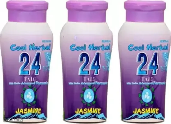 SmieTrz Cool Cool 24 Talc with Herbs Advanced Formula Jasmine Powder 3x100g (3 Items in The Set)