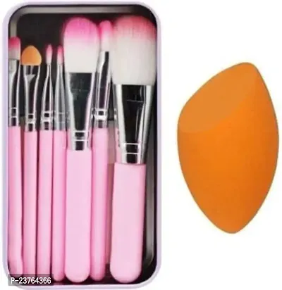 SmieTrz? Makeup hellokitty brush set of 7 with Sponge puff blender