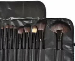 SmieTrz rofessional Wood Make Up Brushes Sets With Leather Storage Pouch (Pack of 24)-thumb3