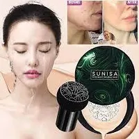 SMIETRZ?Sunisa BB Cream Air Cushion Foundation Korean Mushroom Head CC Cream Concealer Whitening Cosmetic Waterproof Brighten Face Base Tone Foundation  Kajal (2 Items in the set)-thumb3