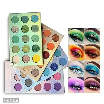 Eyeshadow With Brush Set Combo of 60 Shades Color Board Eyeshadow Palette with Makeup Brush Set (7pcs brushes in 1 kit)-thumb2