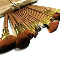 Smietrz Synthetic Bristle Makeup Brushes Sets With Pouch- Golden, Set 24 Pcs-thumb4