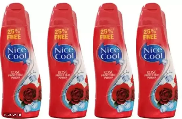 SMIETRZ Nice Cool Cool Rose Talcum Powder In Combo Pack | Summer Powder All Skin (Pack of 4)