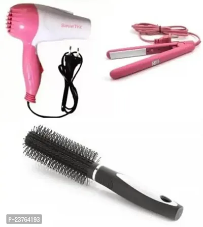 SMIETRZ Nova Hair dryer | Hair Straightener | Round Comb In Combo Pack (1000 W, Multicolor)