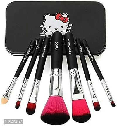 Smietrz 6155 Makeup Kit and 7 Black Makeup Brushes,Contour Stick,Primer,Fixer,Foundation,Kajal,36H Eyeliner,Eyelashes  Curler, Beauty Blender  3in1 Liner,Mascara,Eyebrow Pencil - (Pack of 20)-thumb5