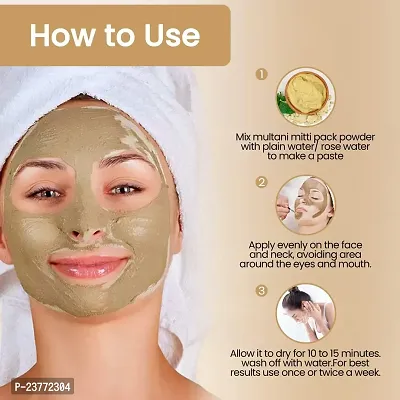 SMIETRZ Multani Mitti Face Pack for Hydrating  Glowing Oil Control - 100 gm With 1 Brush| Suits All Skin Types | Paraben-Free | No Silicones | No Sulphates-thumb5