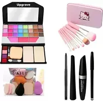 MY TYA Ultimate Fashion Eye Makeup Kit for Girls + Makeup Brushes + Kelli Makeup Sponges + EyeLiner  Kajal  Mascara  Eye Brow Pencil (4 in1)-thumb1