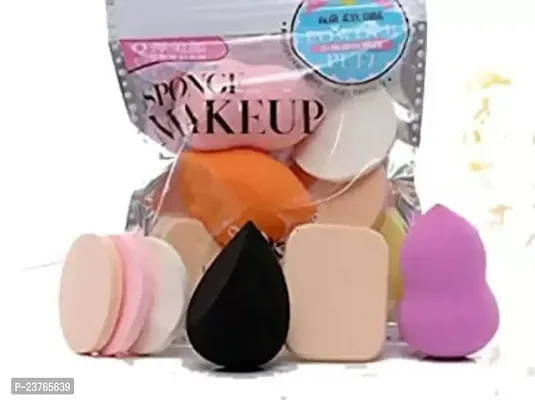 SmieTrz Makeup brush set of 7 with Sponge puff blender Set of 6 (Pack of 13)-thumb3