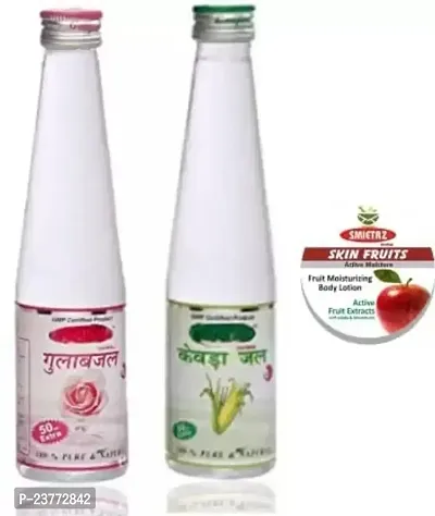 SMIETRZ? Skin Fruits body Lotion, Kewra water 250 ml $ Rose water 250 ml (3 Items in the set)