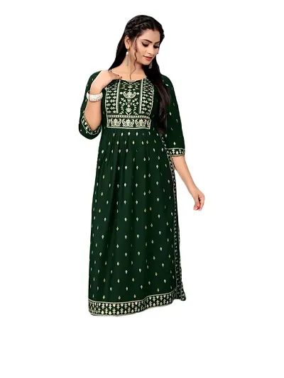 NIVANSH Fashion Women's Regular Straight Rayon Stitched Kurti