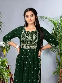 NIVANSH Fashion Women's Regular Printed Straight Rayon Stitched Kurti (Green) Size XXX-Large-thumb3