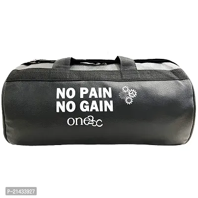 No Pain No Gain Black Leather Gym Bag Gym Gloves Blue-thumb2