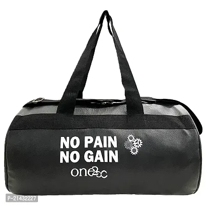 Gym Bag Black Leather for Men and Women
