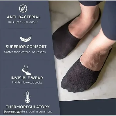 AV Brands No Show Socks for Men, Odour Free, Breathable Low Cut Socks (Black, Blue, Grey, 3)-thumb5