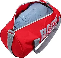 AV Brands Polyester Body Building Duffle Gym Bag for Men and Women for Fitness - Bag Size 49cm x 24cm x 24cm Multicolor (red)-thumb4