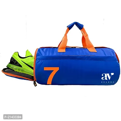20 L ll Gym Bag with Shoe Compartment ll Sports Gym Bag ll Gym Bag for Man and Woman ll Blue l Orange (Blue)-thumb0