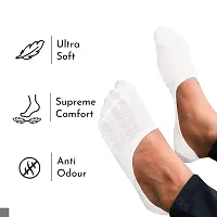 AV Brands No Show Socks for Men, Odour Free, Breathable Low Cut Socks (Blue, White, Grey, 3)-thumb3