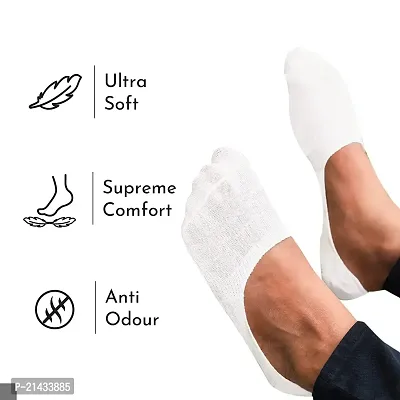 AV Brands No Show Socks for Men, Odour Free, Breathable Low Cut Socks (Blue, White, Grey, 3)-thumb4
