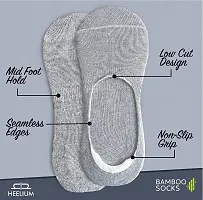 AV Brands No Show Socks for Men, Odour Free, Breathable Low Cut Socks (Black, Blue, Grey, 3)-thumb3