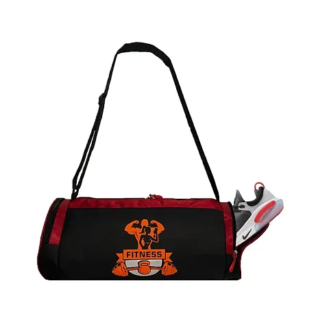 AV Brands Polyester Shoe Compartment Duffle Gym Bag for Men and Women for Fitness - Bag Size 49cm x 24cm x 24cm