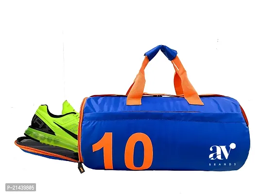 20 L ll Gym Bag with Shoe Compartment ll Sports Gym Bag ll Gym Bag for Man and Woman ll Blue l Orange (L Blue)