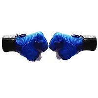 No Pain No Gain Black Leather Gym Bag Gym Gloves Blue-thumb2