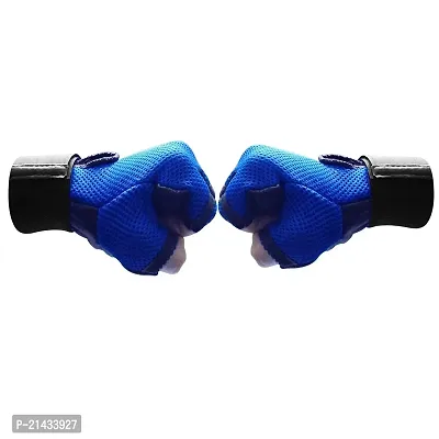 No Pain No Gain Black Leather Gym Bag Gym Gloves Blue-thumb3