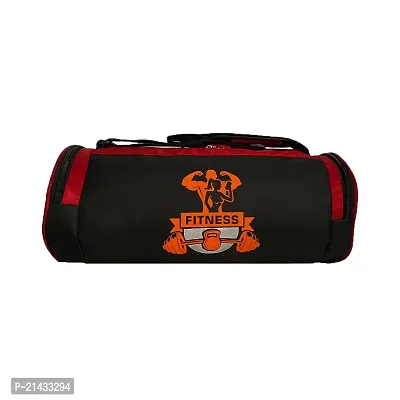 AV Brands Polyester Shoe Compartment Duffle Gym Bag for Men and Women for Fitness - Bag Size 49cm x 24cm x 24cm (Red)-thumb5