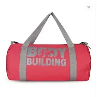 AV Brands Polyester Body Building Duffle Gym Bag for Men and Women for Fitness - Bag Size 49cm x 24cm x 24cm Multicolor (red)-thumb1