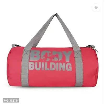 AV Brands Polyester Body Building Duffle Gym Bag for Men and Women for Fitness - Bag Size 49cm x 24cm x 24cm Multicolor (red)-thumb2