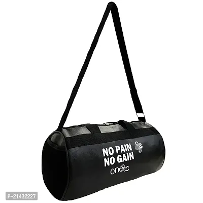 Gym Bag Black Leather for Men and Women-thumb2