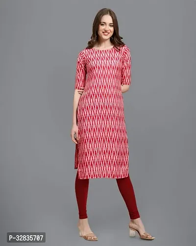 Stylish Pink Cotton Kurta For Women-thumb0