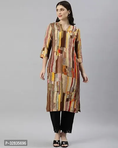 Stylish Multicoloured Cotton Kurta For Women-thumb0