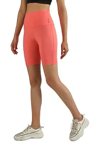GLANZ COMFORT WEAR Women  Girls Cycling Shorts for Gym Yoga Swimming Dancing Exercising Basketball (M, Pink)-thumb1