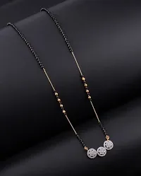 Stylish Gold Plated American Diamond Mangalsutra - 18 Inch-thumb1