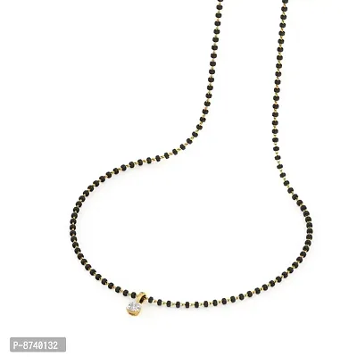 American diamond gold plated short mangalsutra-thumb4