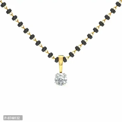 American diamond gold plated short mangalsutra-thumb2