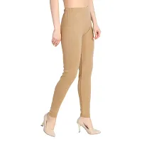 IndiaCarvan Women's Warm Woollen Leggings for Winter (Beige)-thumb2