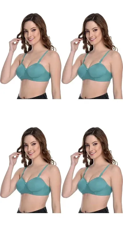 Stylish Solid T-Shirt Bras For Women Pack Of 4