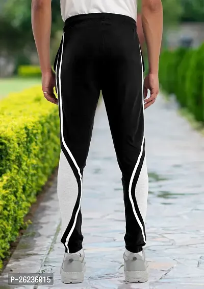 FTX Men Cut  Sew Baggy Fit Zipper Black Track Pant-thumb2