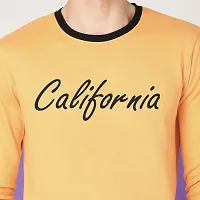 FTX Men Round Neck CALIFORNIA Printed Gold Sweatshirt-thumb3