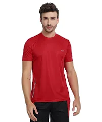 Elegant Polyester Solid Round Neck Tees For Men- Pack of 8-thumb1