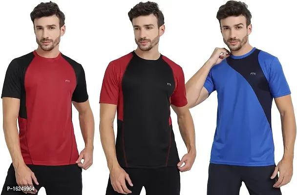 FTX Men's Dri-Fit Round Neck T-Shirt Combo - Pack of 3 (710)-thumb0
