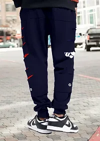 FTX Men Cut  Sew Regular Fit Navy Track Pant-thumb1