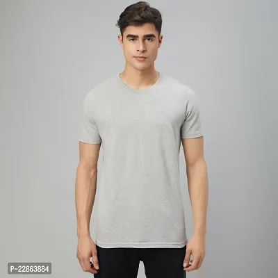 Stylish Grey Cotton Tees For Men